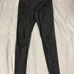 Athleta Black Textured Leggings